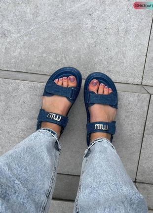 Джинсовые босоножки в стиле miu miu