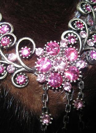 Колье с камнями сваровски (swarovski)