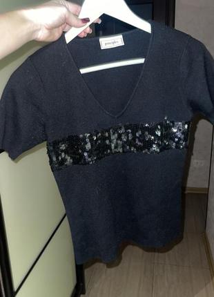 Оригинальная футболка с пайетками топ