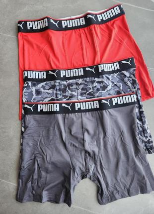 Трусы мужские боксеры puma 3pk mens boxer brief 859707 012 фото