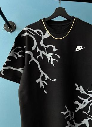 Черная футболка nike с принтом s-xl2 фото