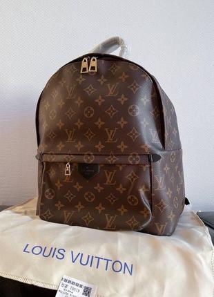 Женский рюкзак в стиле louis vuitton bag monogram 35 см premium.8 фото