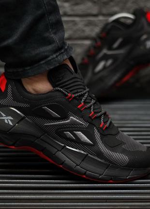 Кросівки reebok zig kinetica 2 чорно-червоні8 фото