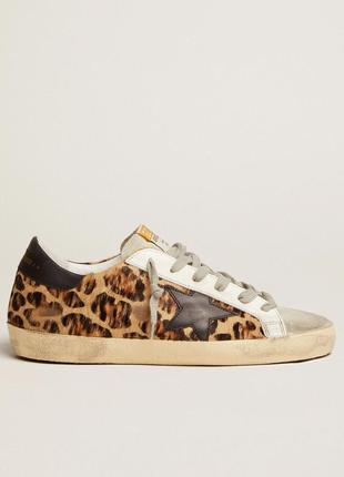 Кеди golden goose super star in leopard3 фото