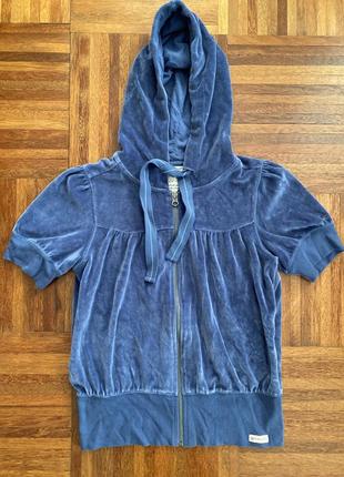 Свитшот бархатный с коротким рукавом Tommy Hilfiger Sophisticated Smal pikétröja i jersey musa