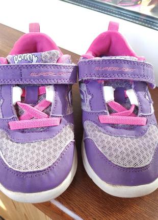 Кросівки на дівчинку, фіолетові, літні 243 фото