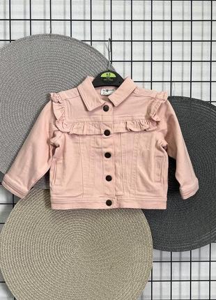 Джинсова куртка на дівчинку джинсовка 80, 86, 92, 98 см.