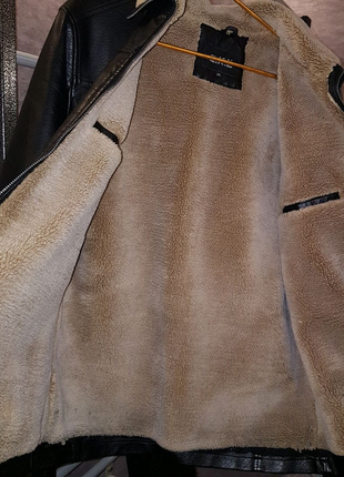 Зимова шкіряна чоловіча куртка 50 розмір5 фото