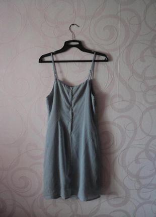 Серое платье в бельевом стиле 5