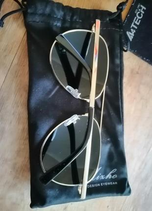 (п) сонцезачисні окуляри mixho авіатори пілот каплі колір gold зо4 фото