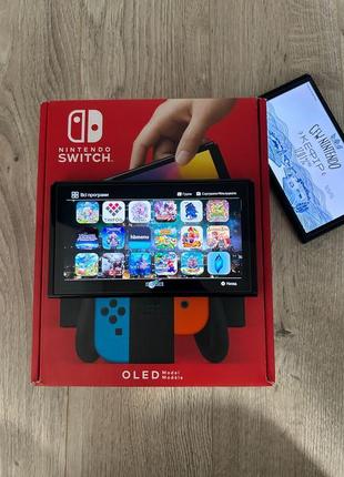 Nintendo switch oled 128gb, прошита (чіпована) +ігри