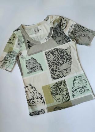Фірмова футболка з леопардами бренд zaida , оригінал2 фото