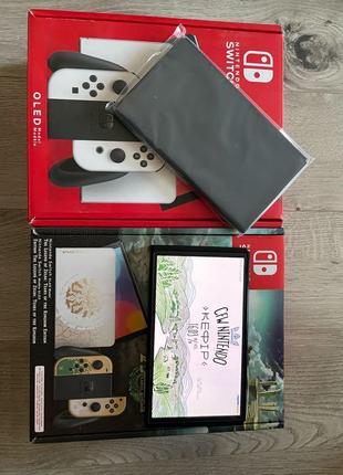 Nintendo switch oled 128 gb нова, прошита (чіпована) + ігри