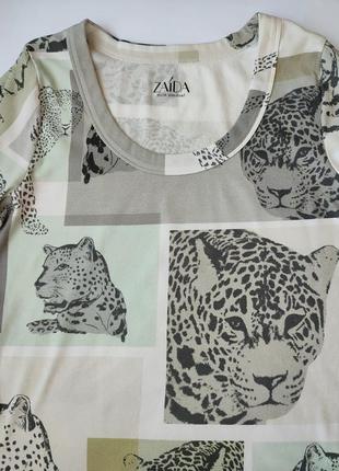 Фірмова футболка з леопардами бренд zaida , оригінал6 фото