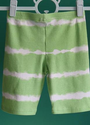 Велосипедные шорты green tie dye для девочек 6 лет2 фото