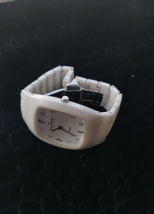 Годинник жіночий skagen white ceramic watch 914swxc (swarovski)4 фото