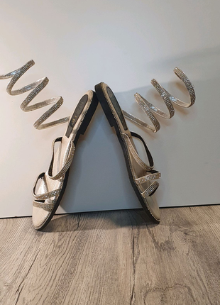 Босоніжки хамелеон зі стразами (туфлі,сандалі,черевики,шкіра)2 фото