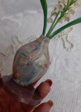 Статуэтка декоративная советская ландыши в вазе карболит пластик веточки ландыша...