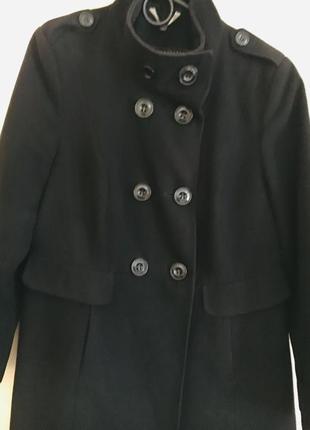 Батал большой размер стильное чёрное демисезонное пальто пальтишко2 фото