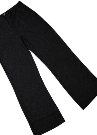 Жіночі брюки vernissage класичні чорні з люрексом  штани блискучі