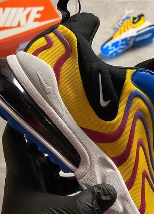 Nike air max 270 react eng yellow blue4 фото