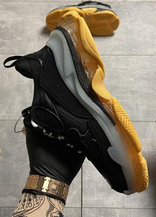 Balenciaga triple s clear sole black/yellow6 фото