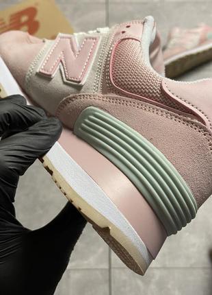 🔥 new balance 574 pink suede4 фото