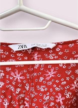 Классное шифоновое мини платье в цветочный принт zara10 фото