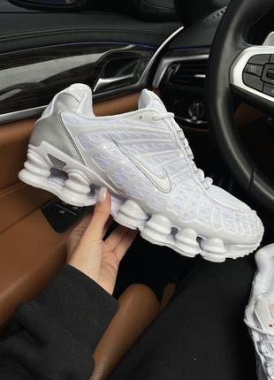 Nike shox tl white metallic кроссовки