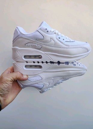 Nike air max 90 white6 фото