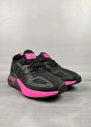 Adidas zx 2k boost black&pink5 фото