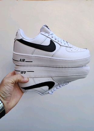 Nike air force 1 white&black2 фото