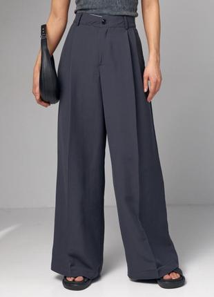 Жіночі широкі штани-палаццо зі стрілками1 фото