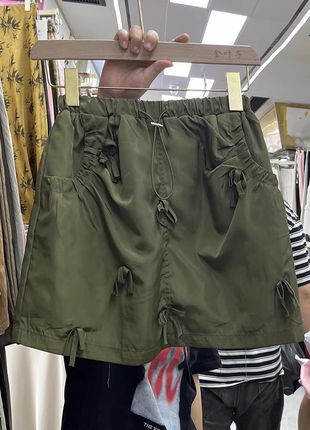 Короткая юбка мини с бантиками3 фото