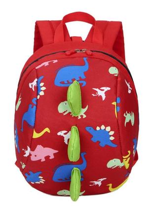 Дитячий рюкзак, червоний. динозавр.3 фото