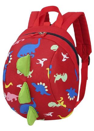 Дитячий рюкзак, червоний. динозавр.2 фото