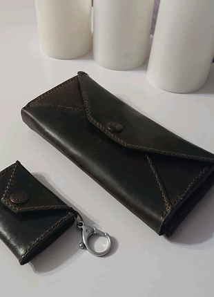 Шкіряний гаманець +монетниця від mahlay ™️1 фото