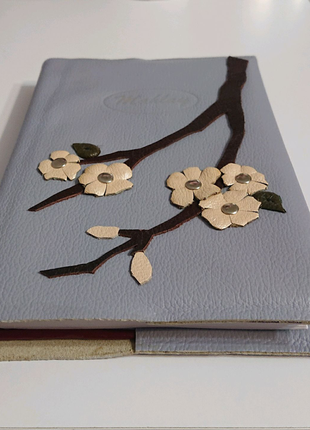 Щоденник недатований з шкіряною обкладинкою "сакура"2 фото