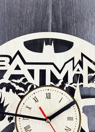 Бесшумные настенные часы «бэтмен»4 фото