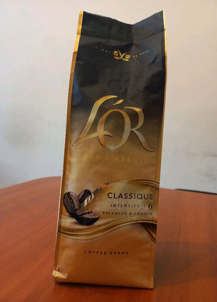 Кава в зернах l'or crema absolu classique 1кг и 0,5кг