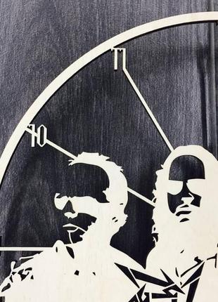 Годинники з дерева на стіну «metallica»2 фото