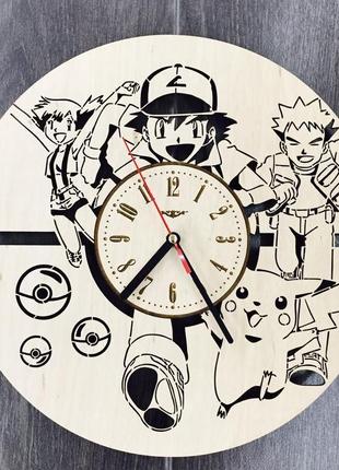 Годинники настінні із забавним дизайном «покемони»