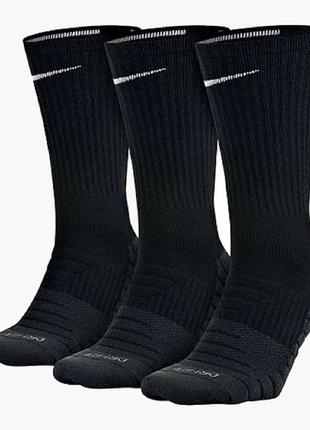 Оригінльні шкарпетки nike elite crew 3pr black sx5547