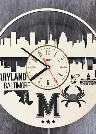 Интерьерные часы на стену «мэриленд, балтимор»1 фото