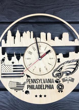 Дизайнерские часы на стену «филадельфия, пенсильвания»1 фото