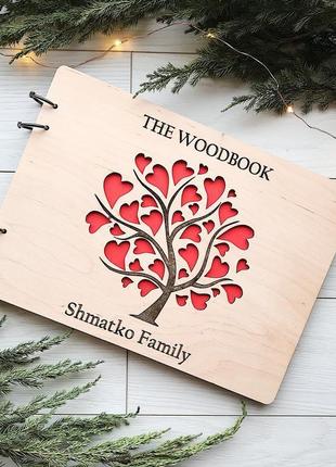 Невероятный альбом для теплых слов и фотографий в деревянной обложке