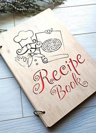 Записная книга для рецептов в деревянной обложке2 фото