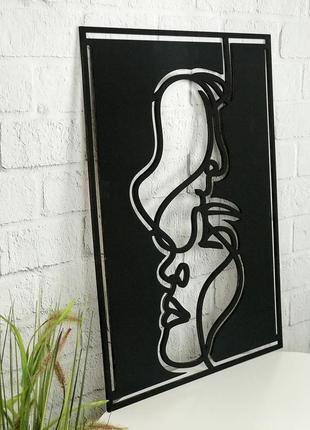 Необычная деревянная абстракция на стену «пара»