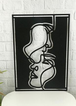 Необычная деревянная абстракция на стену «пара»