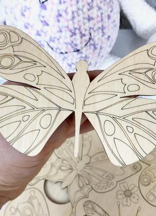 Дерев'яний розвиваючий сортер для дітей «метелики» (ki-0033)5 фото